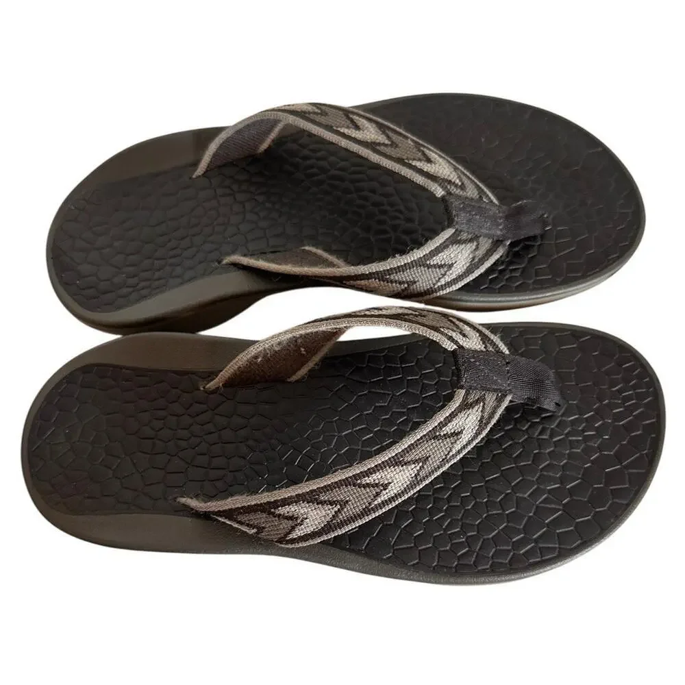 Chaco Classic Flip‎ Flop Thong Sandals Black Men Sz 7 Women’s 8.5 Gorpcore Beach